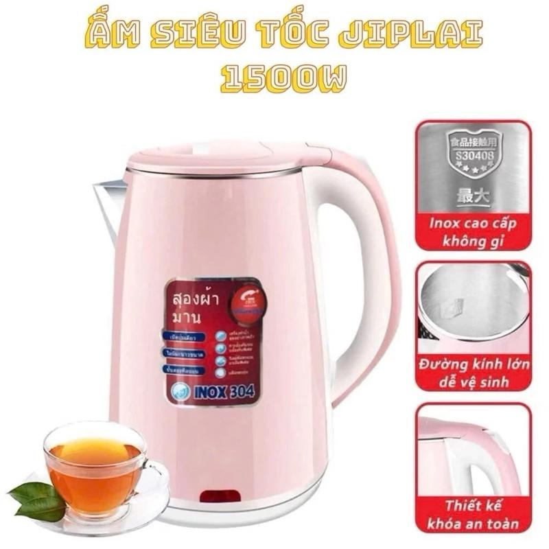 Ấm Siêu Tốc 2 Lớp JIPLAI Thái Lan 2.5L Bình Đun Siêu Tốc Công Suất 1500W Sôi Nhanh An Toàn Tiện Dụng