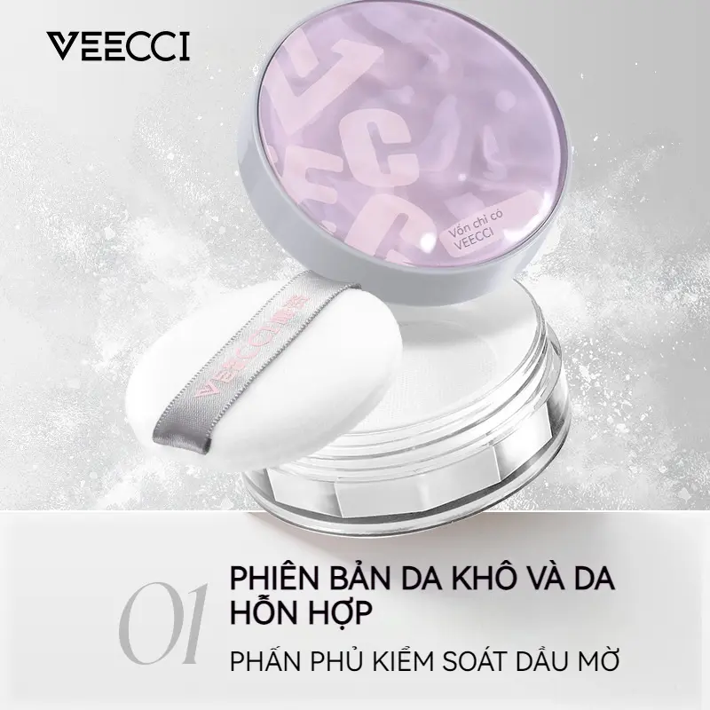 ￼VEECCI Phấn phủ, kiềm dầu, chống thấm nước lâu trôi, dành cho da khô và nhờn/phấn phủ/kiềm dầu/nén/bột/phấn phủ dạng nén/bột/ cushion kiềm dầu/Phấn Phủ/phấn phủ kiềm dầu/phấn nước kiềm dầu/ Cosmetic Nữ Women Mỹ Phẩm Trang Điểm 6