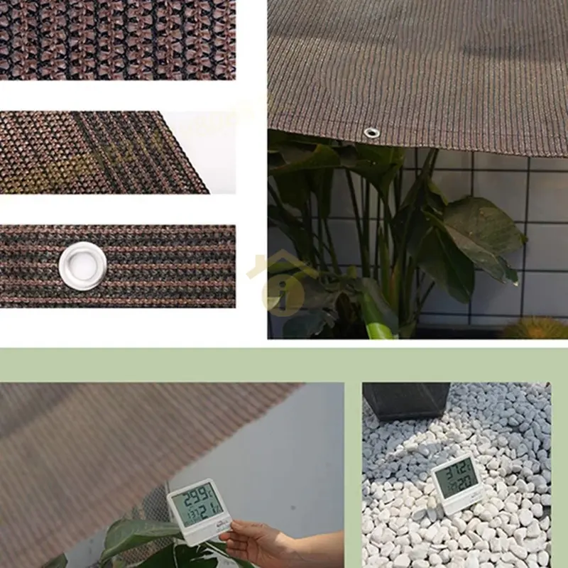 【Siap Stok COD】 jaring paranet 90% Anti UV Sunshade Net Tabir surya coklat jaring taman paranet lebar 3 meter peneduh tanaman 7