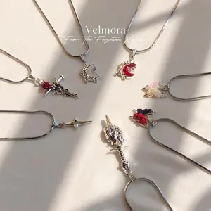 Velmora Necklace Titanium | Gothic Necklace | Kalung Gothic Titanium Anti Air