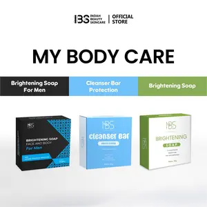 IBS ( Mix 3 pcs ) Paket Brightening Soap Sabun Muka Cleansing Mencerahkan  Membersihkan Wajah Kusam Berminyak Berjerawat  Pria wanita
