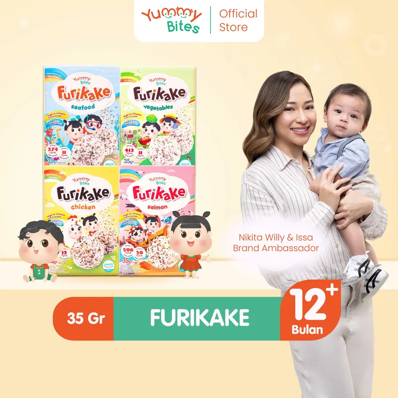 Yummy Bites Furikake 35GR/ Topping Rumput Laut/ Nori Tabur/ MPASI Bayi 0