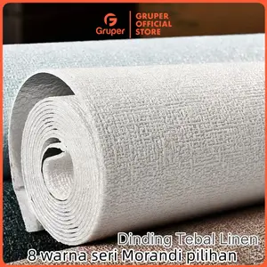 Gruper-Wallpaper foam Tanah diatom Linen Roll Wallpaper Dinding form Dekorasi Kamar 50x100cm/2.5mm