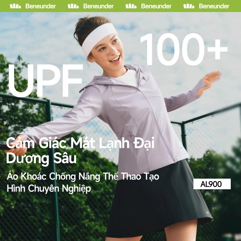 Beneunder AL900 Áo thể thao ngoài trời cho nữ chống nắng UPF100+, mát mẻ, co giãn và khô nhanh. Áo dáng ôm vừa vặn, phù hợp cho tennis và leo núi. Bộ đồ thể thao.