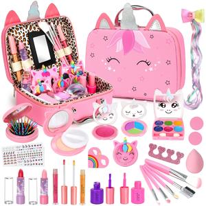 Juguete de Maquillaje Lavable para Niñas - Set de Maquillaje Real para Niños, Apto para Princesas, Vestirse para Navidad y Cumpleaños, Juguete Apto para Niñas de 3, 4, 5, 6, 7, 8, 9, 10, 11, 12 Años