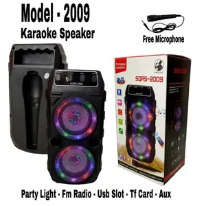 COD SPEAKER MINI KARAOKE TINGKAT SQRS-2009 SUPER BASS FREE MIC