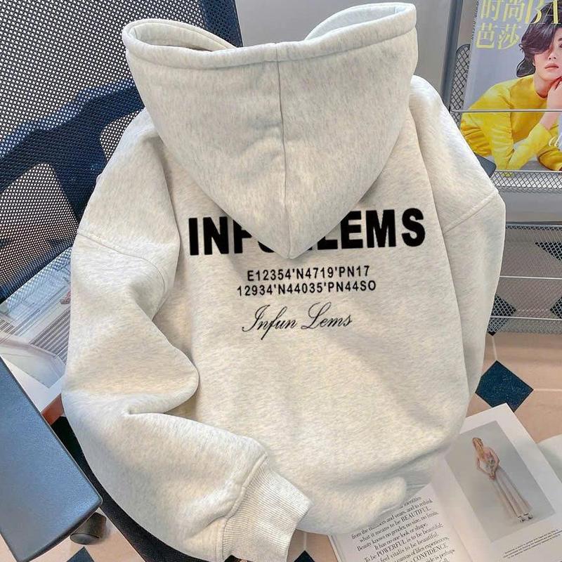 Áo Khoác Hoodie Zip Form Rộng Nam Nữ INFUNLEMS Mũ To 2 Lớp Có Túi Trong, Áo Hoodie Khóa Kéo Nỉ Bông Unisex