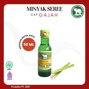 Cap Gajah Minyak Seree (Sereh) 50 ML Kemasan Botol Kaca