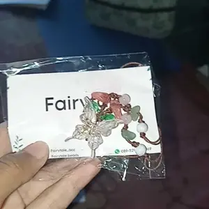 Kalung neckles kupu kupu alam | tema peri | fairy tale | kalung peri |