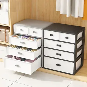 Greenland Lemari Storage Penyimpanan Serbaguna Pakaian Dalam Kaos Kaki Buku Mainan Kosmetik Storage Box Laci Susun Storage Cabinet Plastik HLB401