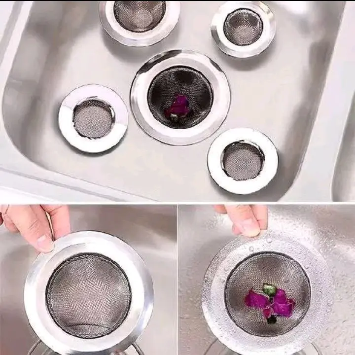 Saringan wastafel bak cuci piring stainless saringan afur kawat sink filter strainer saringan wastafel 6