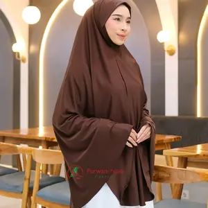 Hijab Dagu Malay xxl Jersey dewasa haji dan Umroh Wanita Muslim Syari Instan Bergo