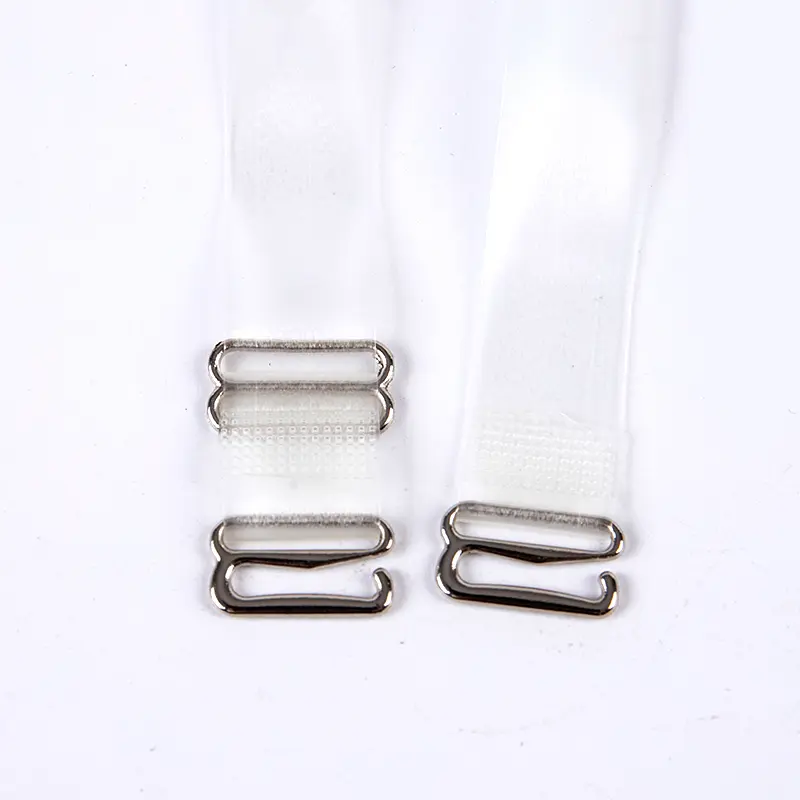 1Pair High Elastic Fashion Stripe Transparent Bra Underwear Strap Button Adjustable Invisible Clear Shoulder Straps