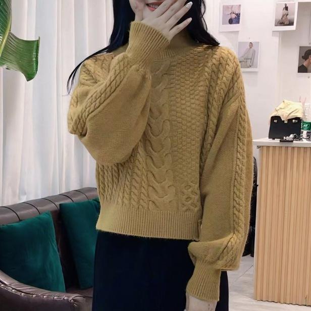 Áo Len Cổ Tròn, Phong Cách Hàn Quốc, Dành Cho Nữ, Dáng Rộng Rãi Và Bó Sát, Dài Tay, Thiết Kế Chắp Vá, Áo Len Cơ Sở, Áo Mặc Bên Ngoài Áo Chui Đầu, Dày Dặn, Thích Hợp Cho Mùa Thu Và Mùa Đông, [Thị Trấn Chính Tả]