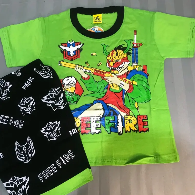 SETELAN KAOS ANAK KATUN COWOK TANGAN PENDEK CELANA PENDEK (WARNA RANDOM) Fashion 2