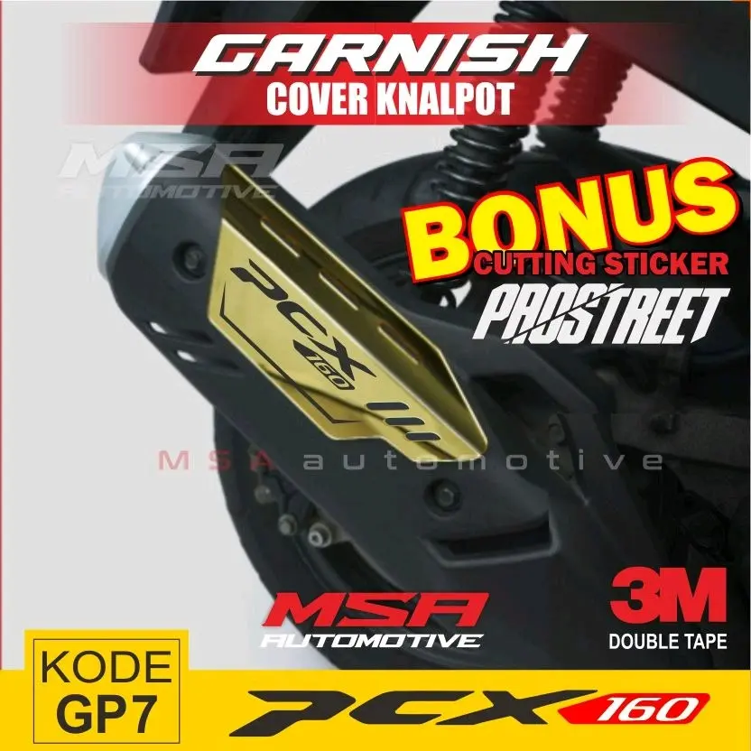 Garnish cover Knalpot pcx all new 160 / emblem cover knalpot all new honda pcx