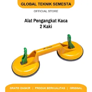 Alat Pengangkat Kaca 2 Kaki Kop Double Glass Angkat Keramik Granit Dop Karet Bantu