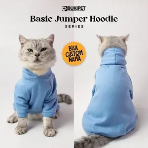 baju kucing anjing cowok cewek lucu murah - Bukipet Hoodie Basic Series