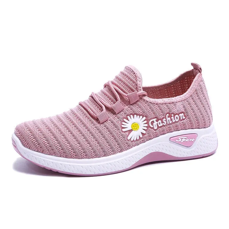 SNEAKERS SPORTY WANITA MOTIF POLOS RAJUT RUNNING SW03 / SW03N /Sepatu Sneakers sporty kanvas Karet Shoes Casual Hitam Merah 6