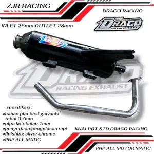 Terlaris kenalpot setandar recing DRACO Beat_Vario_Sepin_Fazio_Fino_Scopy_Nmex_Aerox_Nex_Pcx_Mio_X lide