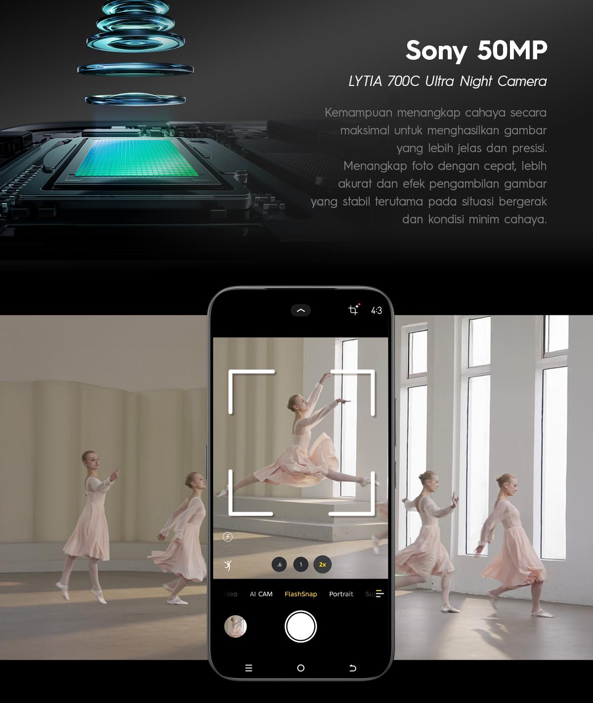 [NEW] [SUPERZOOM FLASHSNAP] TECNO CAMON 50 8GB+8GB*/128GB, 50MP Sony + 8MP Ultra Wide, 32MP Front Camera, 1.5K 144Hz AMOLED, Mediatek Helio G200 Ultimate , IP69K, 45W Ultra Charging, camon50