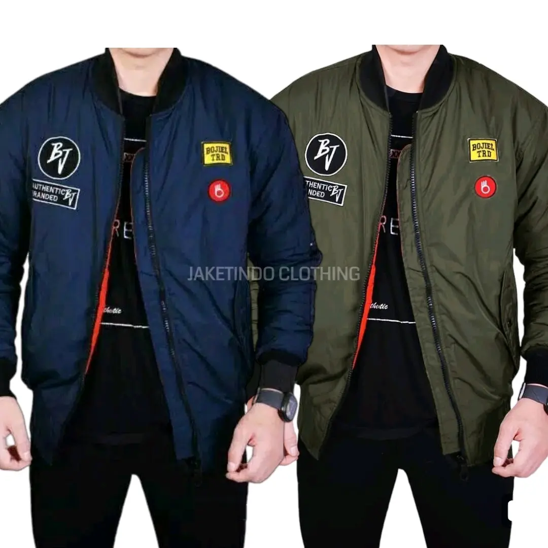 JAKET BOMBER PRIA MURAH THE BOJIEL Art Bordir Branded Distro Kancing Logo Nyaman