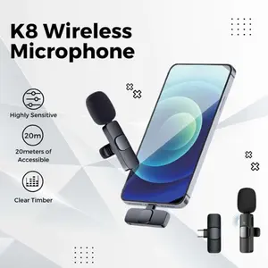 Microphone Klip Mic Wireless Clip On K8 Live Ngonten Vlog