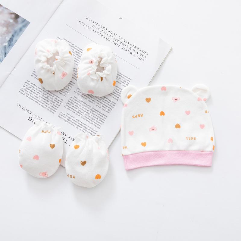 Bộ Mũ Găng Tay Và Tất Cho Trẻ Sơ Sinh Chất Liệu Cotton Thiết Kế Cho Bé Trai Và Bé Gái Chống Trầy Xước Mềm Mại Và Thoải Mái Tất Đi Trong Nhà Mũ Áo Chui Đầu Dễ Thương Hàng Mới Về 3 Cái Bộ