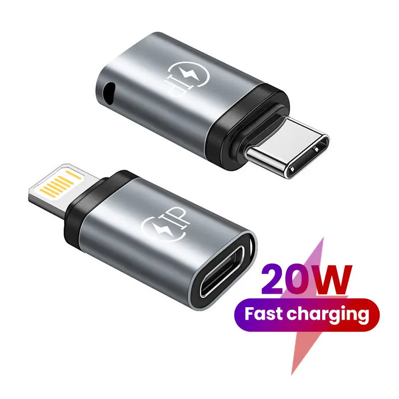 20W USB Type C Lightning Adapter For iphone USB C High Speed Transfer Connector Lightning Male To Type C Adapter For ipad IOS