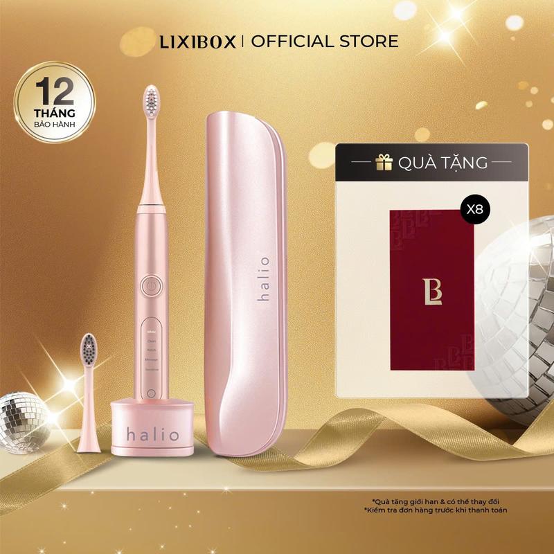 LIVE Bàn Chải Điện Làm Trắng Răng Halio Sonic Whitening Electric Toothbrush PRO White - Sạc Không Dây có chế độ nhạy cảm - dành cho răng nhạy ccảm và răng niềng banchai dien