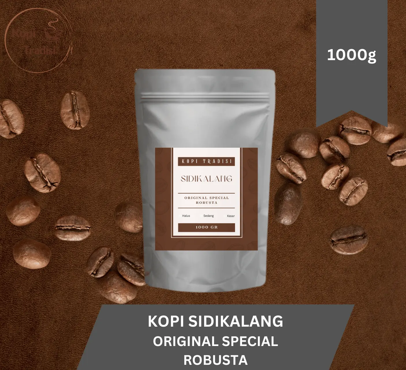 Kopi Bubuk Sidikalang Original Special Robusta 1000 gr (1kg)