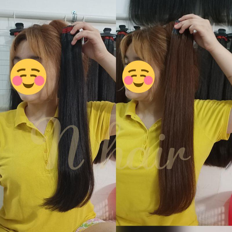 Hair extension/rambut sambung 100helai(5set), super 100% rambut 0