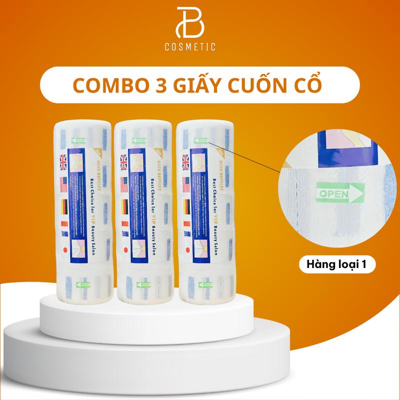  Combo 3 cây Giấy Cuốn Cổ Tóc Nam Barber Dùng Trong Cắt Tóc Nam Nữ 