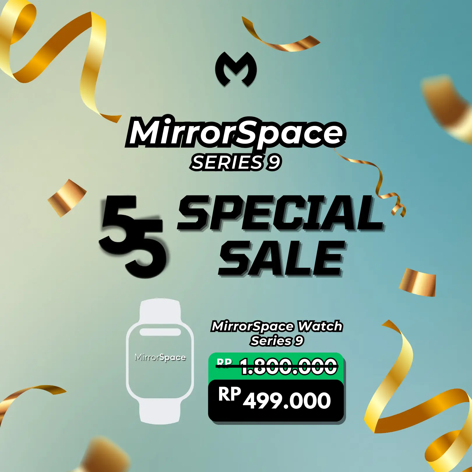 MirrorSpace Smartwatch 9 with Dynamic Island Wirelless Charger