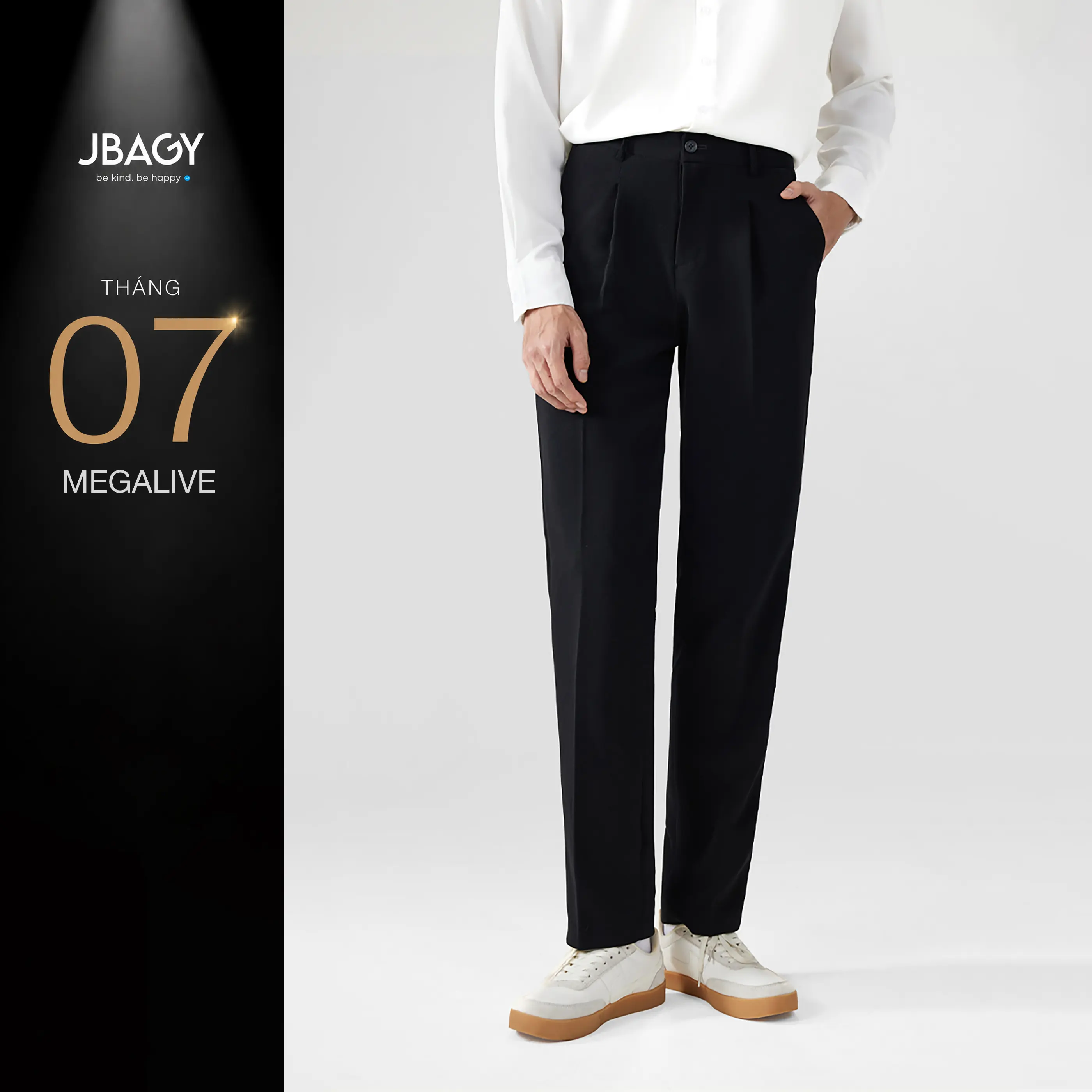 Quần tây nam JBAGY dáng baggy ống suông vải cao cấp co giãn tốt - JA0101 Menswear Pants