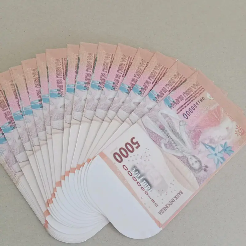 50 lembar... amplop lebaran motif gambar duwit mainan 5 rb 3
