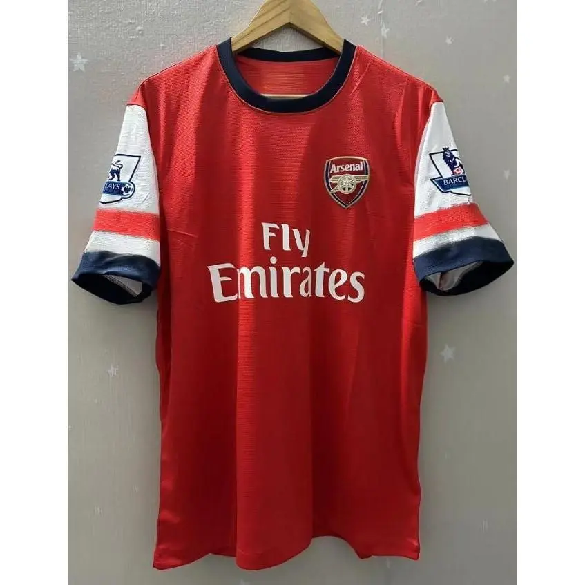 New 12-13-14 Arsenal home Wilshere high-quality retro football shirt custom T-shirt