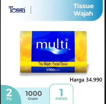 MULTI Facial Tissue (MP08) 2ply 1000gr MP-08