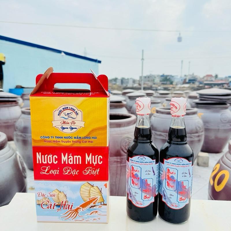 2 chai mắm mực víp loại đặc biệt mắm ủ chượp 4 năm { 2 chai nhân 500ml chai thuỷ tinh } Gia Vị Nước Sốt