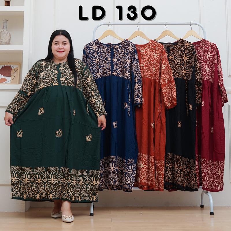 Daster Panjang Daster jumbo Daster ibu Daster Kekinian Daster bali Daster murah Daster viral Daster adem halus  | MUAT BB 80KG 90KG 100KG 110KG Wanita Busui Rayon Dress Motif Bumil Tidur 3