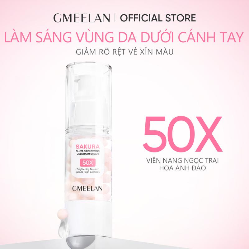  GMEELAN Kem Dưỡng Nách Sakura Underarm Cream 30ml với Niacinamide & Gluta Hoa Anh Đào 5X Ceramide Hỗ Trợ Dưỡng Sáng Tất Cả Loại Da 