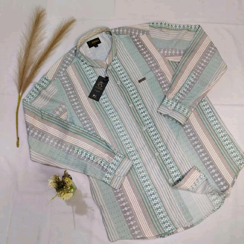 KEMKO (KEMEJA/KOKO) MOTIF T-RISET TERBARU, TANGAN PANJANG, KERAH SANGHAI 2