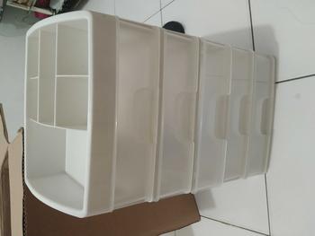 Product Review of Rak Kosmetik 5 Susun Laci Tarik Organizer Meja Rias Kamar Storage Serbaguna Plastik Putih Aesthetic Bagus from N**a L**o 9** 2
