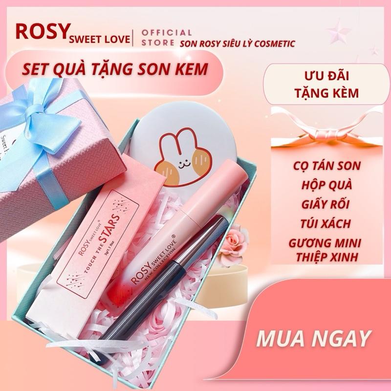 20 11 TẶNG HỘP QUÀ TẶNG+ TÚI XÁCH SON KEM LÌ ROSY - SON TINT BÓNG Lâu trôi bền màu không chì an toàn đẹp môi