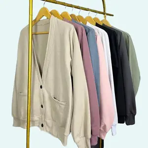 Cardigan Polos Unisex Bahan Fleece Pria Wanita Oversize Cardigan Polos Unisex Bahan Fleece Pria Wanita Oversize