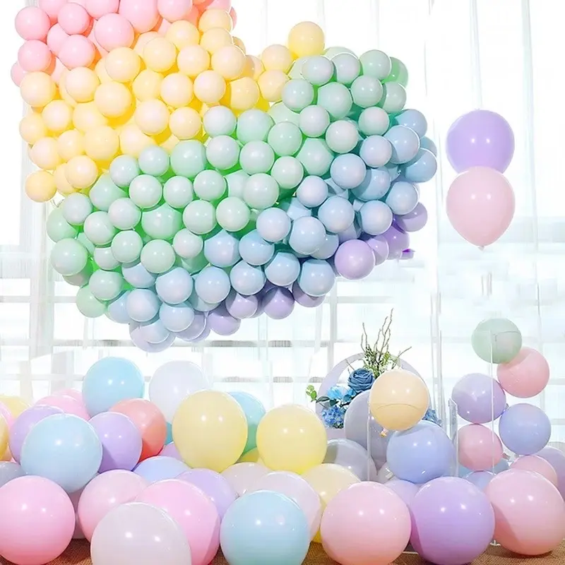 SG Stock | Fast Delivery | High quality 10 inch 100 Pcs Macaron Balloons,Colorful Pastel Balloons,for Party Decoration Balloons, Birthday Wedding Engagement Baby Shower