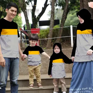 Ziyata - Baju Kaos Couple Keluarga Family Set Pakaian Keluarga Polos Kombinasi