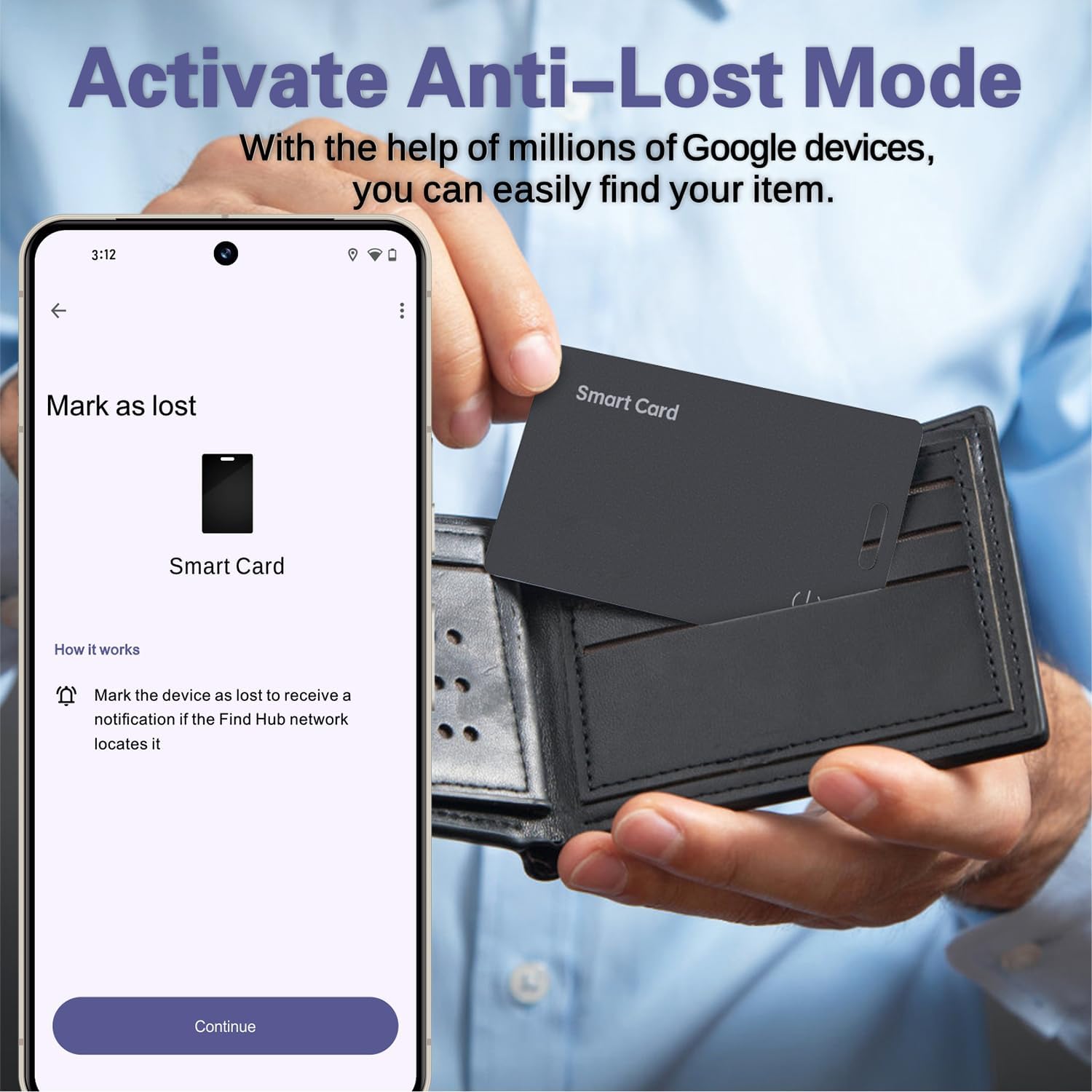 lim Wallet Tracker Card For Android - Ultra Thin Bluetooth Smart Tag Wireless Rechargeable For Wallet And Luggage Anti-Left - Image 4