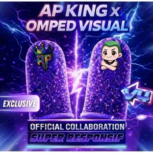 AP King Sarung Jempol V4 Exclusive Official Collaboration Super Responsif dengan Desain Glitter Ungu