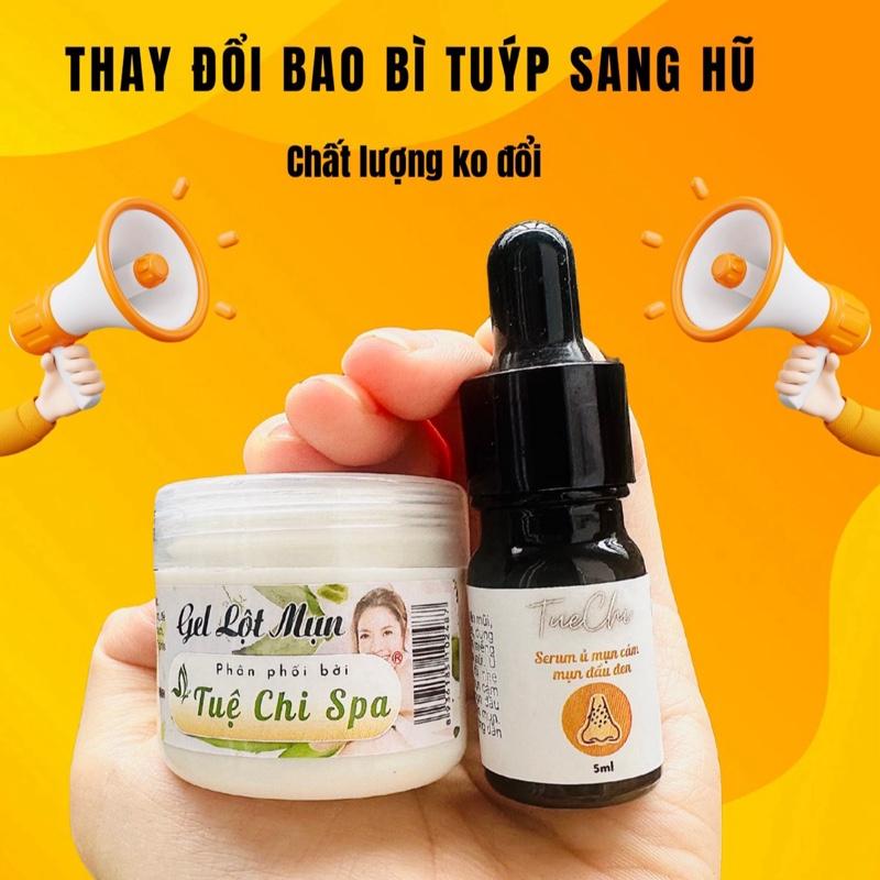 [Combo 2 sản phẩm] tuýp keo gel lột mụn đầu đen 35g và serum ủ nhân mụn TUỆ CHI